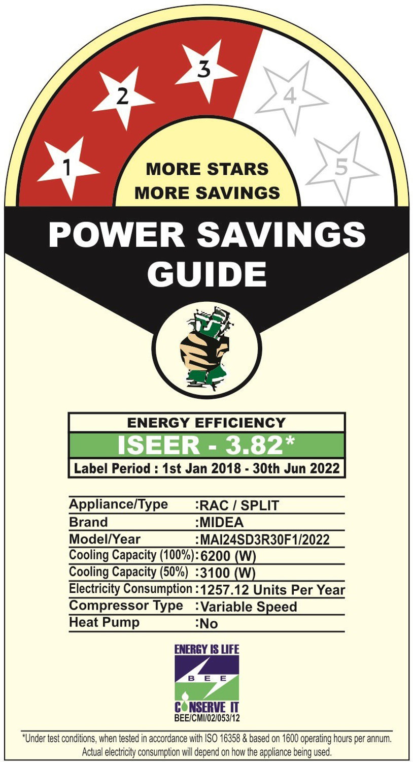 Image of Midea 2022 Model 2 Ton 3 Star Split Inverter AC
