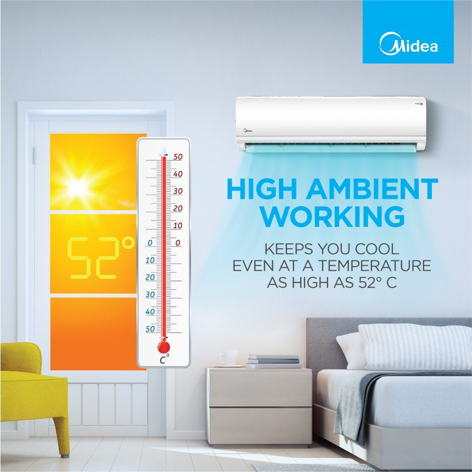 Image of Midea 2022 Model 2 Ton 3 Star Split Inverter AC
