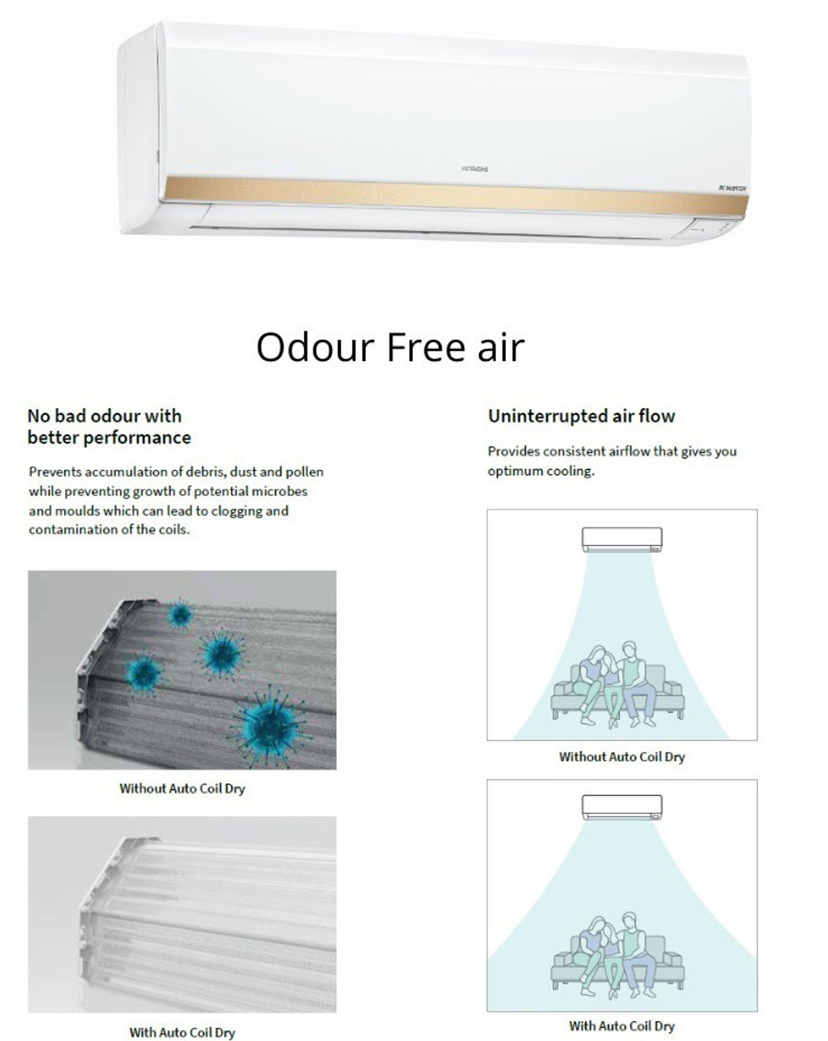 Image of Hitachi 2022 Model 1.8 Ton 3 Star Split Inverter AC