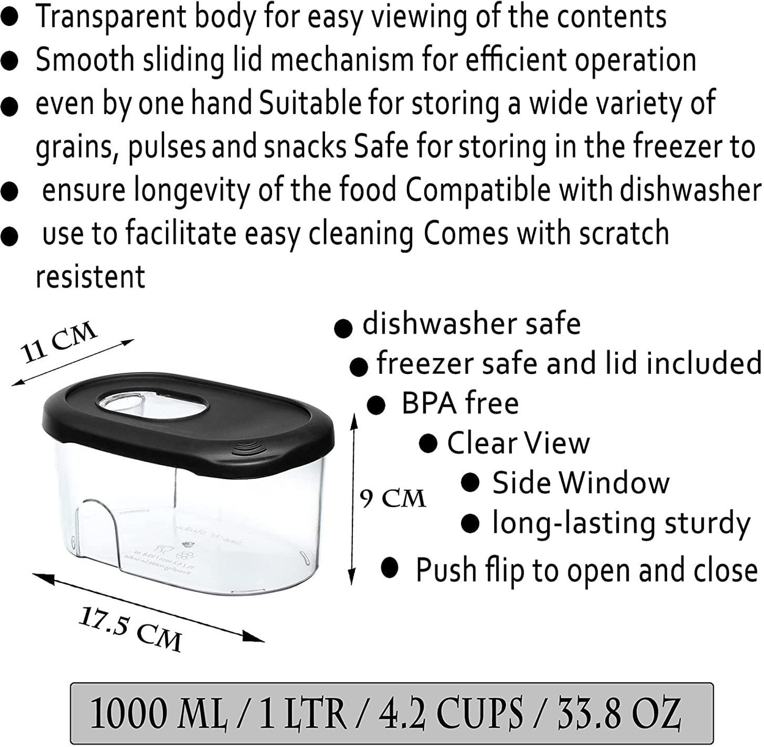 Image of Flipkart SmartBuy Plastic Grocery Container - 1500 ml