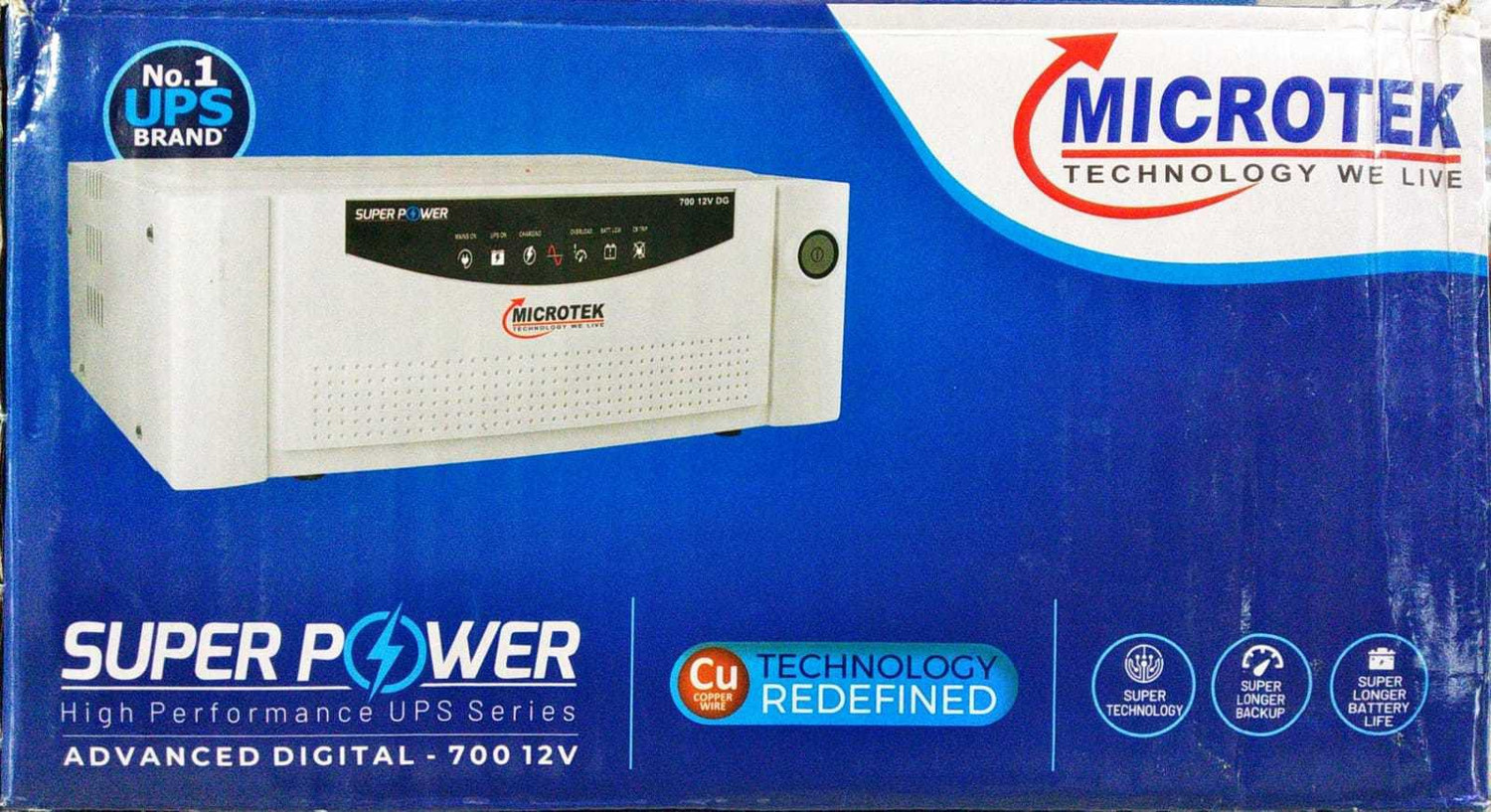 Image of Microtek 600 VA SUPER POWER UPS 700 12V DG with 24 Months Warranty Square Wave Inverter