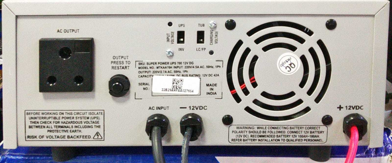 Image of Microtek 600 VA SUPER POWER UPS 700 12V DG with 24 Months Warranty Square Wave Inverter