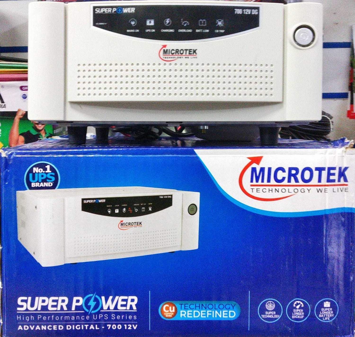 Image of Microtek 600 VA SUPER POWER UPS 700 12V DG with 24 Months Warranty Square Wave Inverter