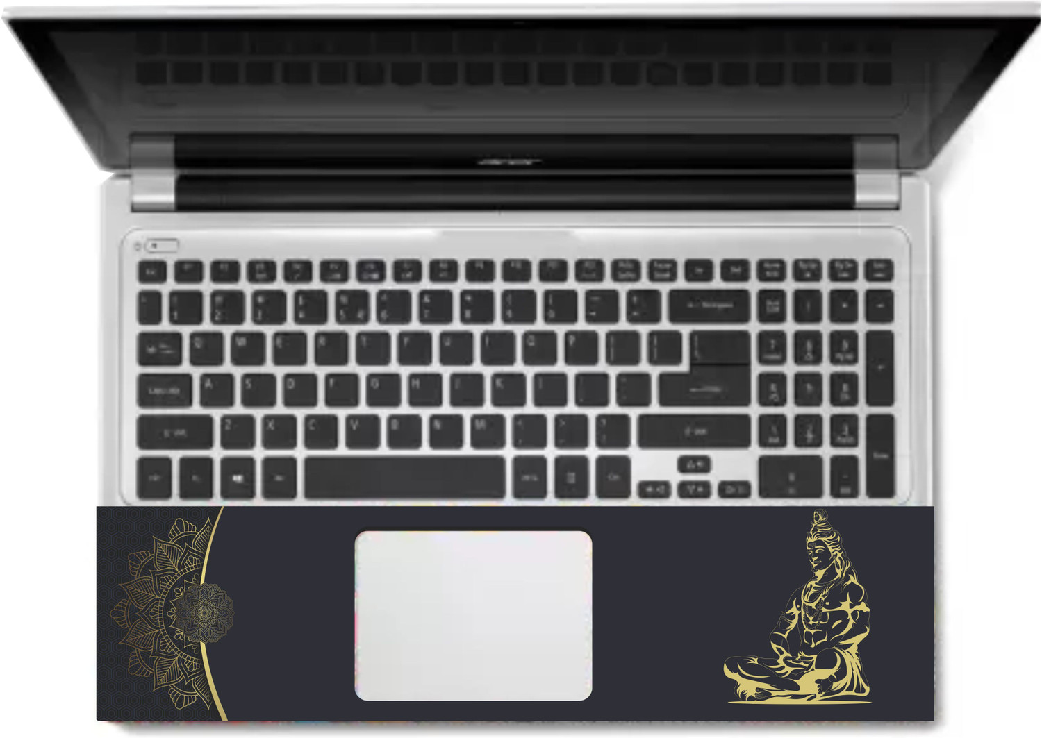 Image of Gloshvi Lord Shiva Laptop Skin Decal Sticker, Waterproof, Bubble Free and scratch proof Vinyl Reusable Laptop Skin Compatible for 15.6 inch