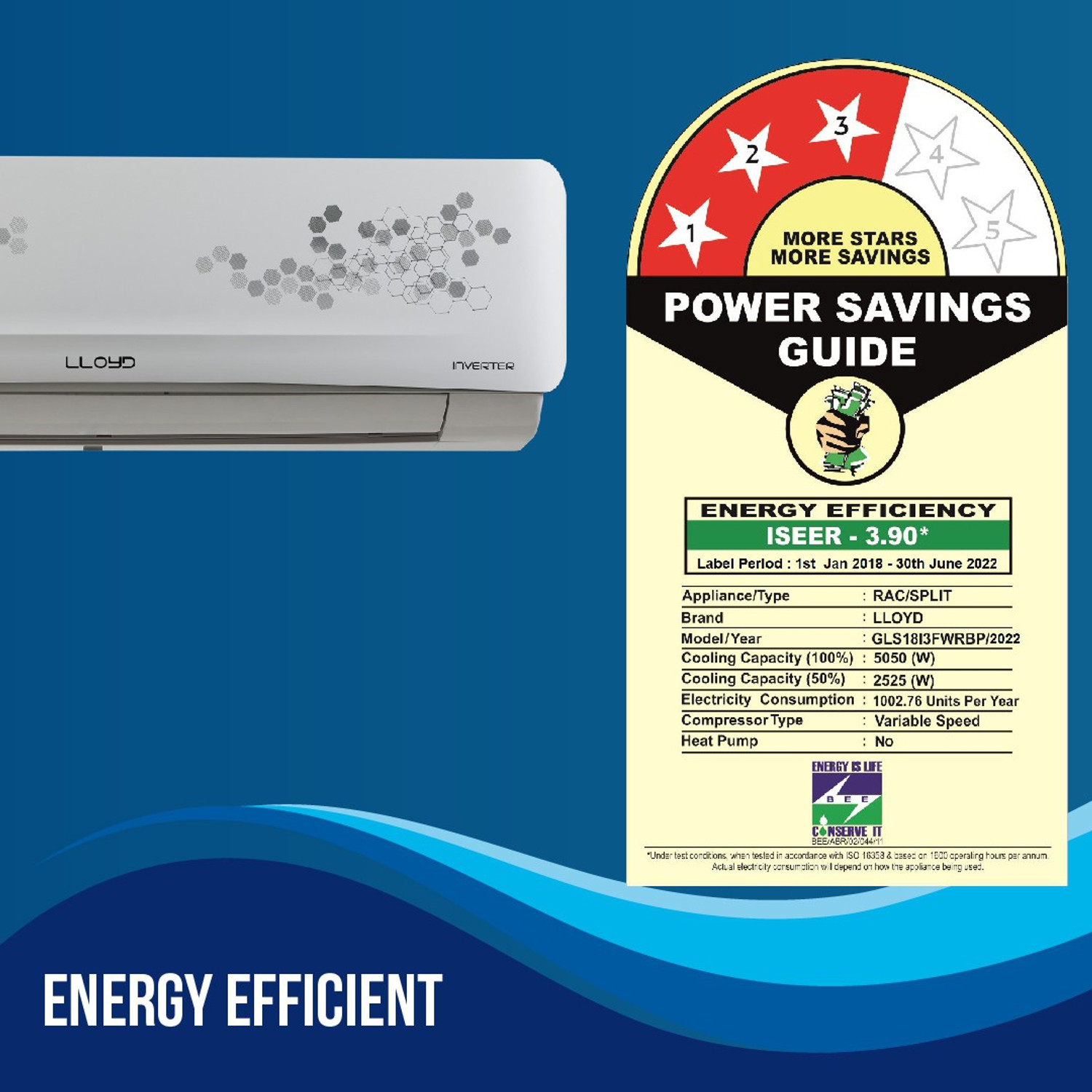 Image of Lloyd 2022 Model 1.5 Ton 3 Star Split Inverter AC