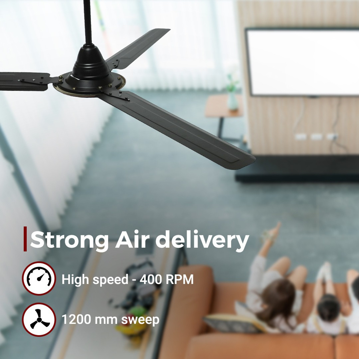 Image of Crompton Superbriz Deco with 2 Year Warranty Anti Dust 1200 mm Ceiling Fan