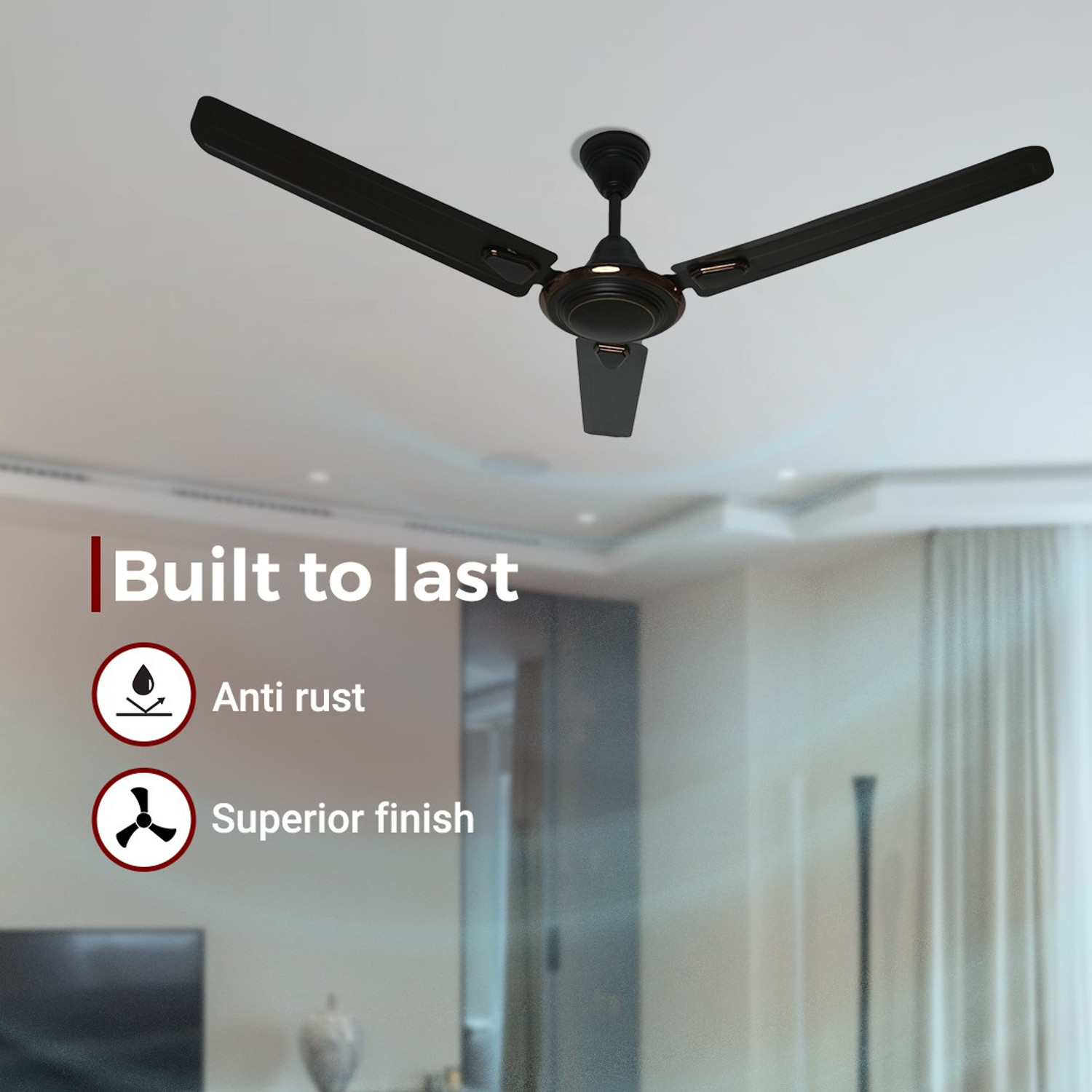 Image of Crompton Superbriz Deco with 2 Year Warranty Anti Dust 1200 mm Ceiling Fan