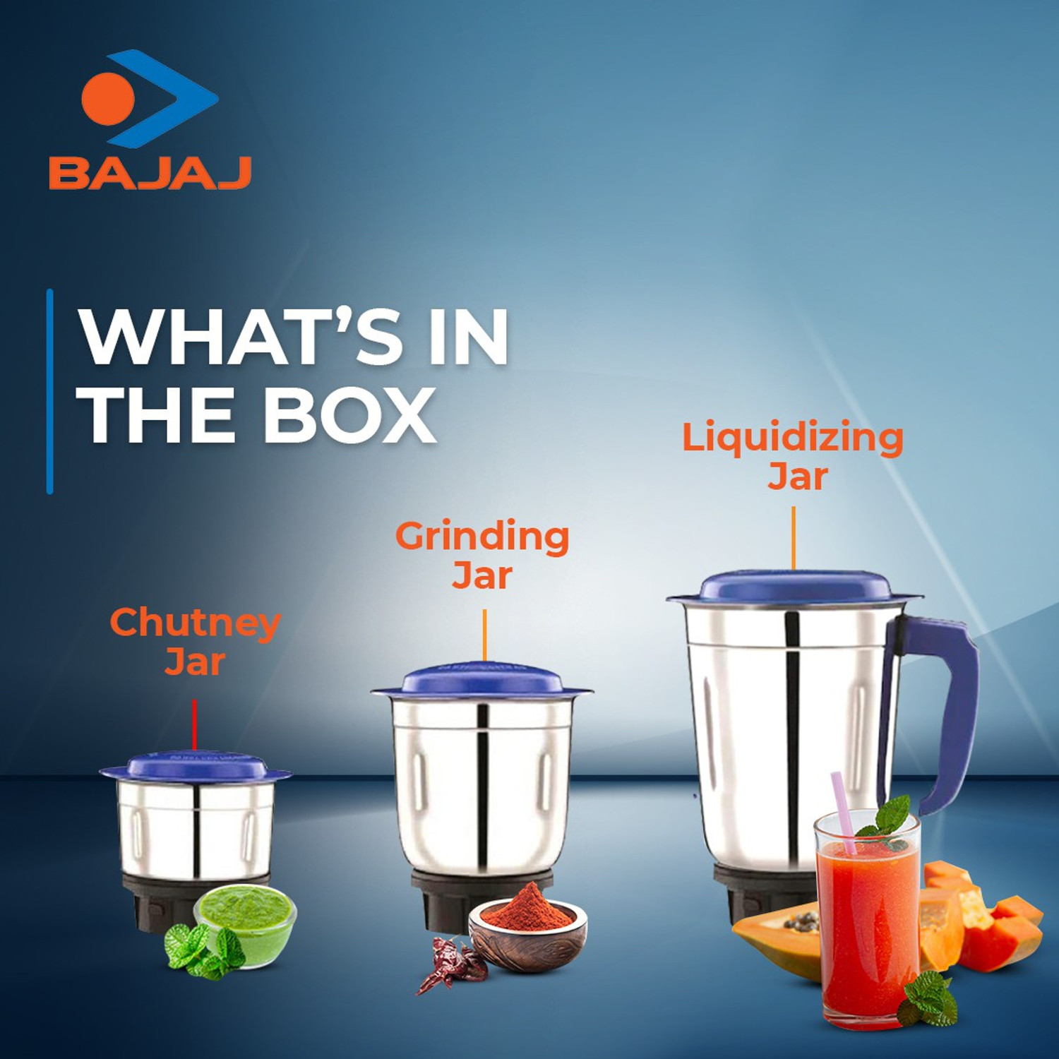 Image of BAJAJ 3 Jar 500 W Mixer Grinder