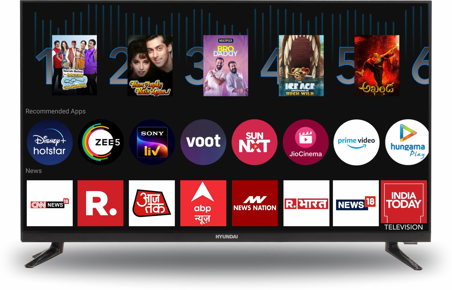 Image of Hyundai 80 cm (32 inch) HD Ready LED Smart Android Based TV (SMTHY32HDB52YW)