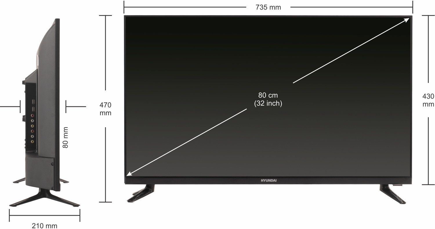 Image of Hyundai 80 cm (32 inch) HD Ready LED Smart Android Based TV (SMTHY32HDB52YW)