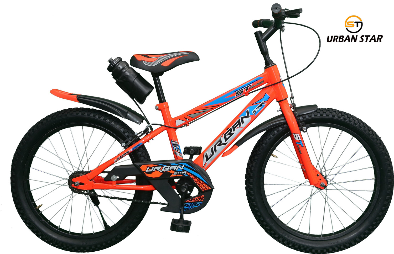Image of Urban Star 20T BMX (85%ASSEMBLED) FOR 5 TO 8 YEARS KIDS ROAD CYCLE(SINGLE SPEED-ORANGE) 20 T (inch) Roadster Cycle