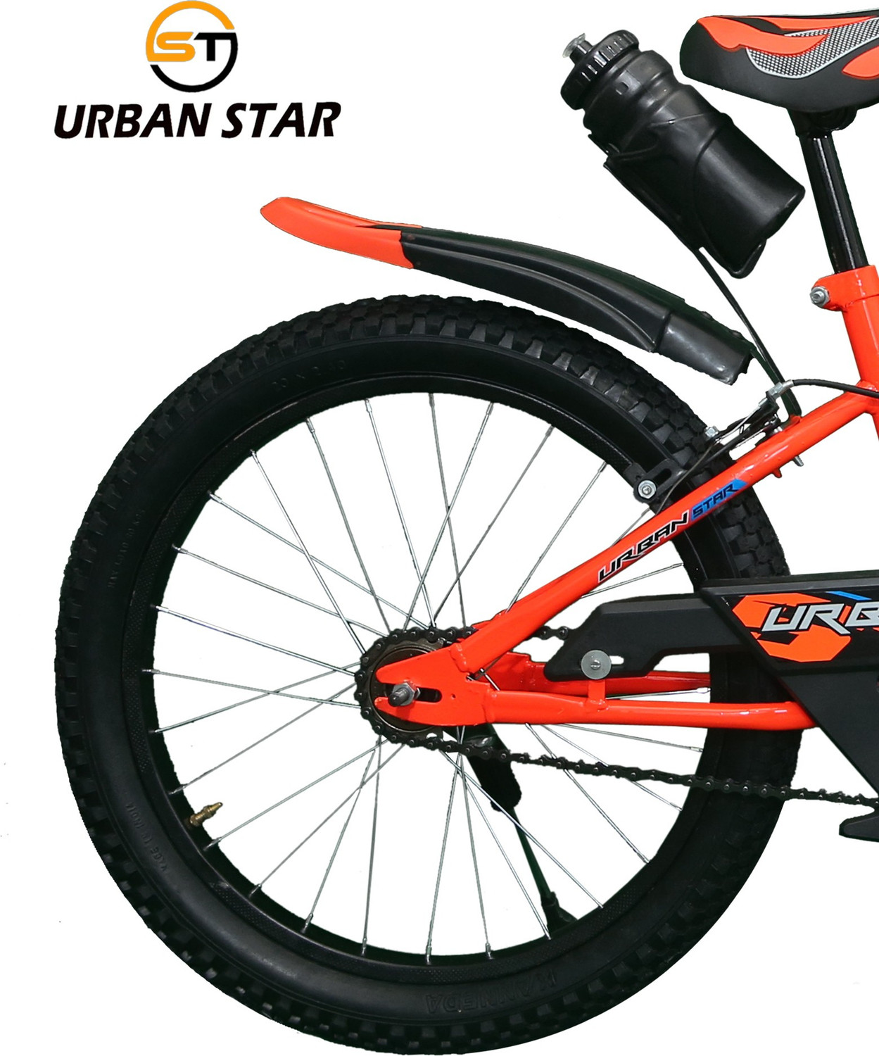 Image of Urban Star 20T BMX (85%ASSEMBLED) FOR 5 TO 8 YEARS KIDS ROAD CYCLE(SINGLE SPEED-ORANGE) 20 T (inch) Roadster Cycle