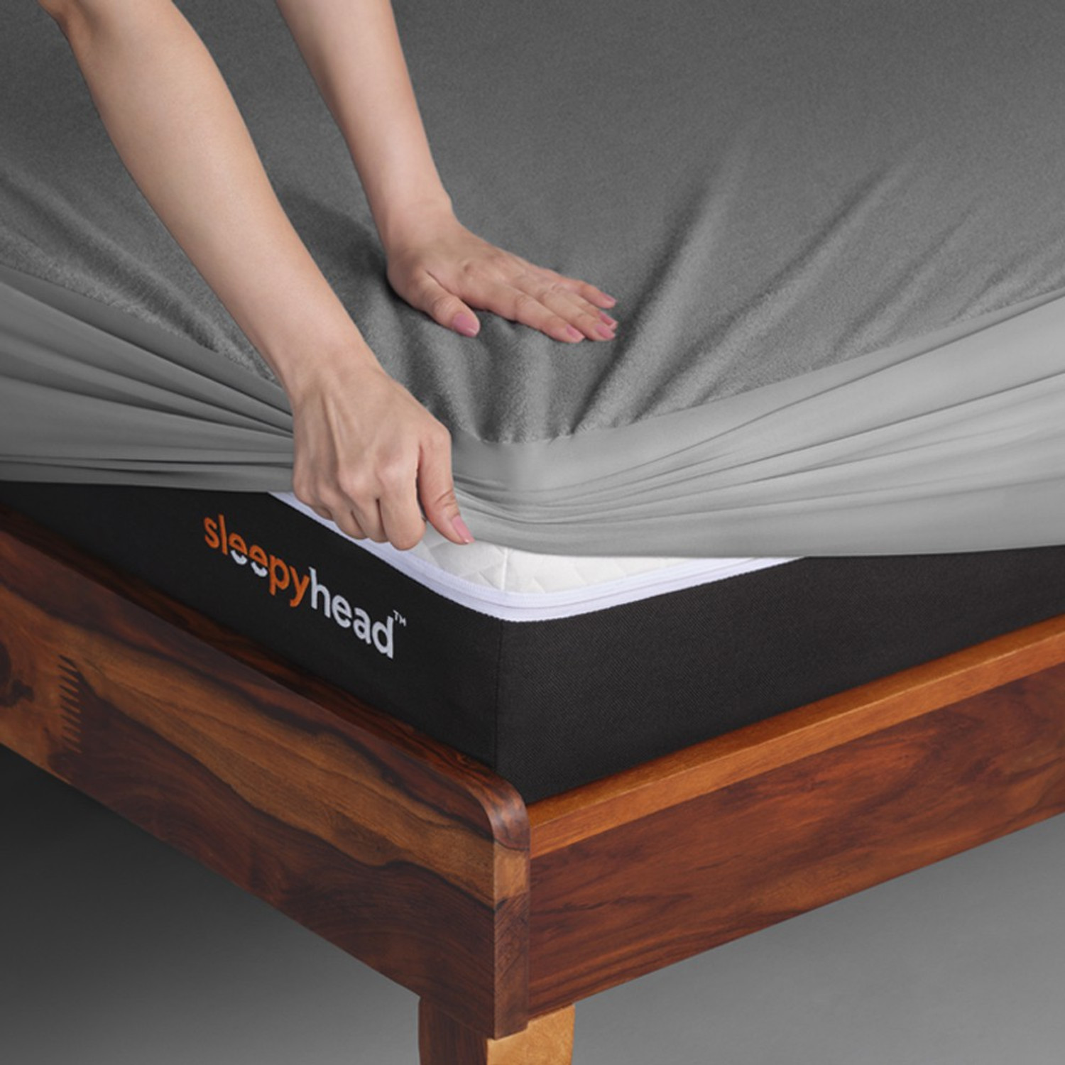 Image of Sleepyhead Queen Size Fitted Blend Breathable, Stretchable, Waterproof Mattress Cover