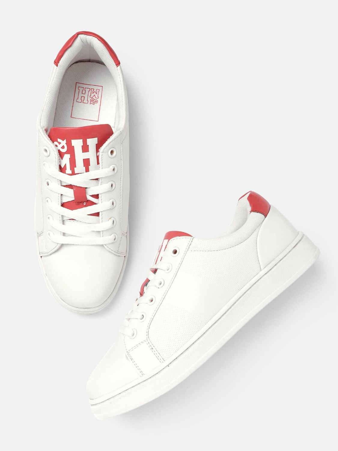Mast Harbour Mast Harbour Men White Red Perforated Sneakers