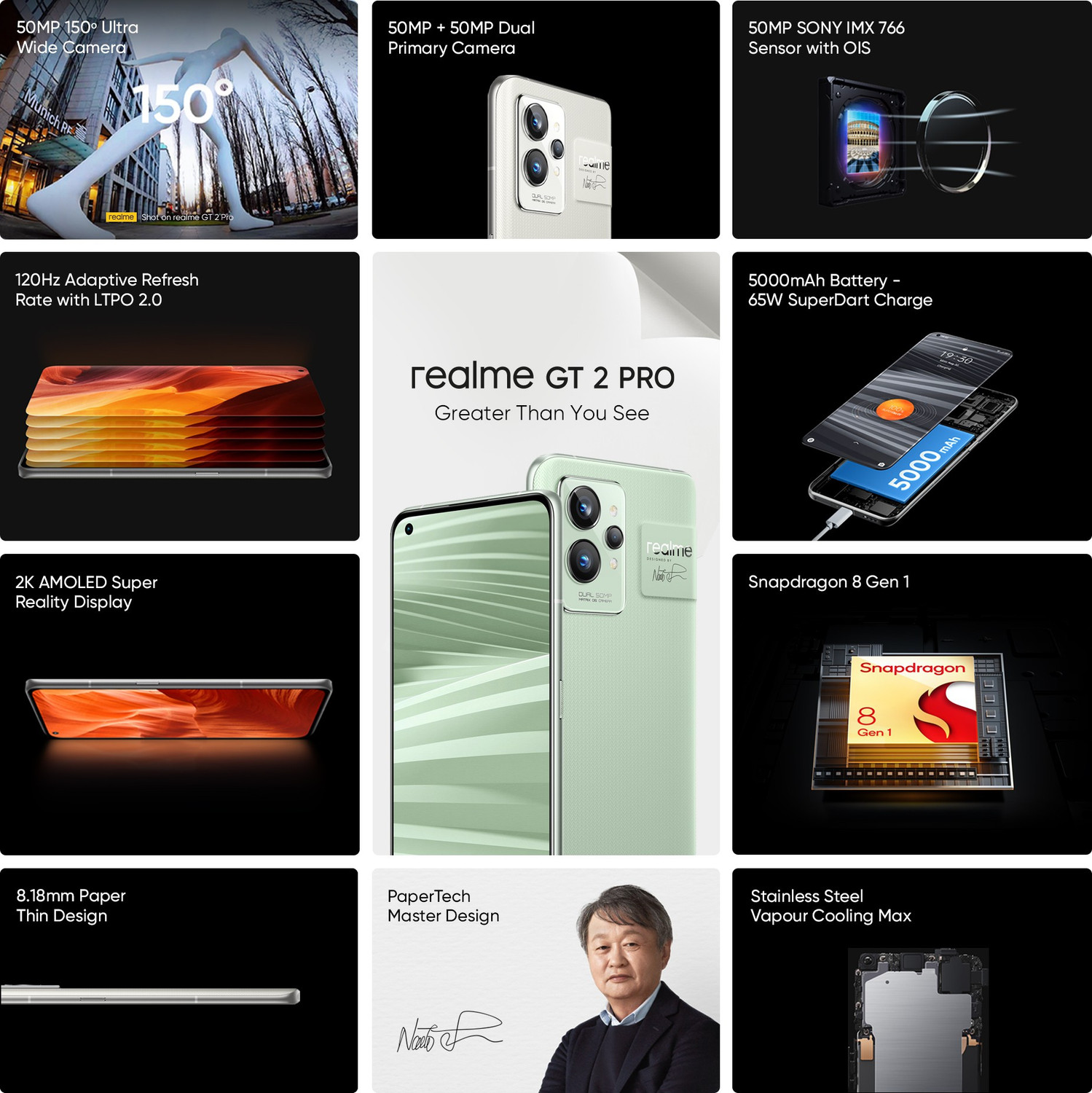 Image of realme GT 2 Pro (Paper Green, 128 GB)