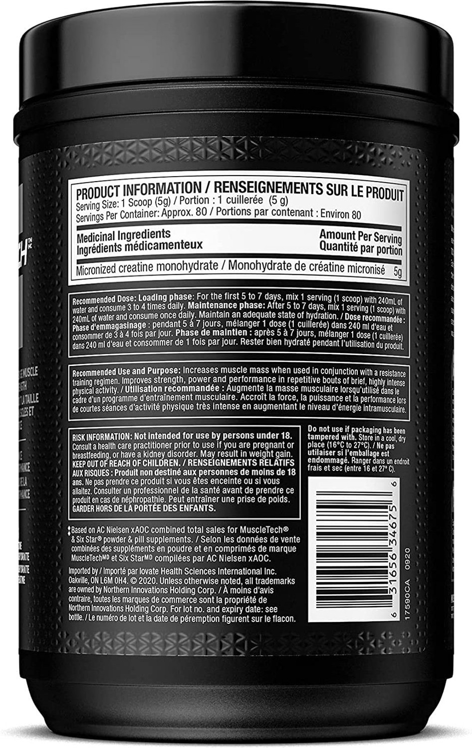Image of Muscletech Nitrotech 100% CREATINE MUSCLETECH Creatine