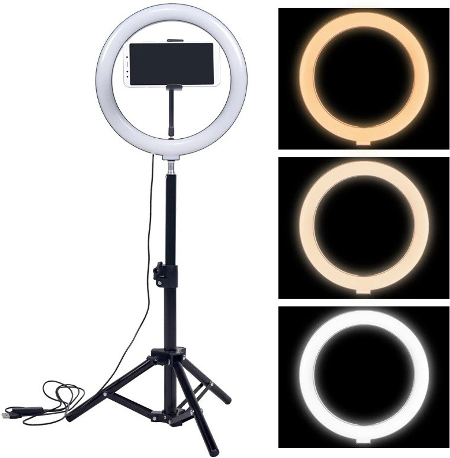 Wrapo Foldable Tripod with LED Ring Light & Remote