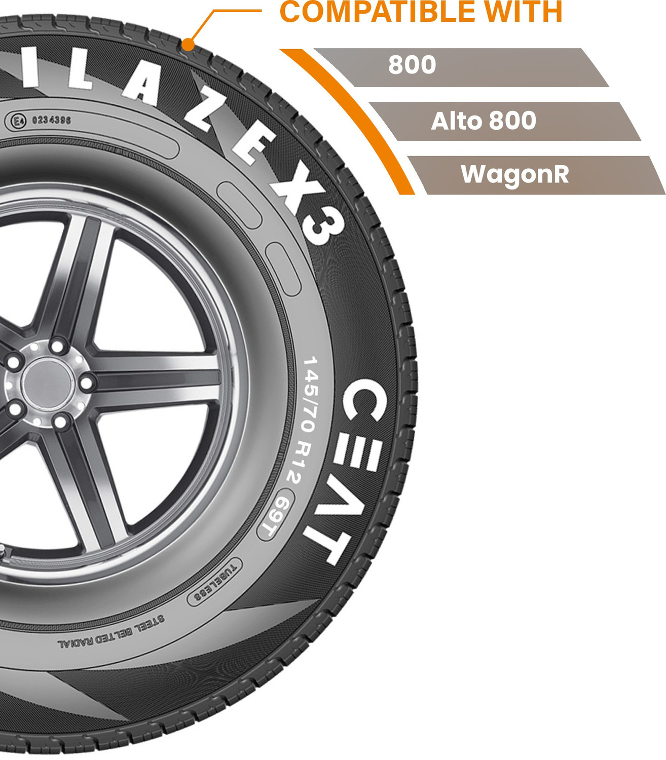 Image of CEAT Milaze X3 4 Wheeler Tyre