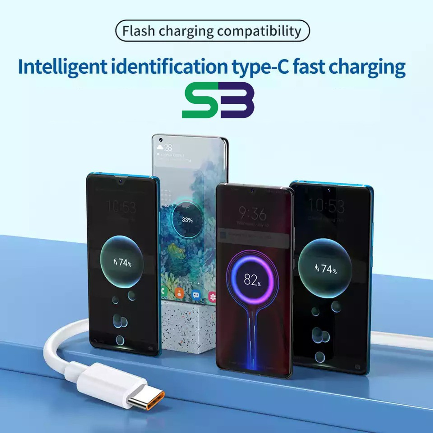 Image of shopbucket 33 W Qualcomm 3.0 4 A Wall Charger for Mobile with Detachable Cable