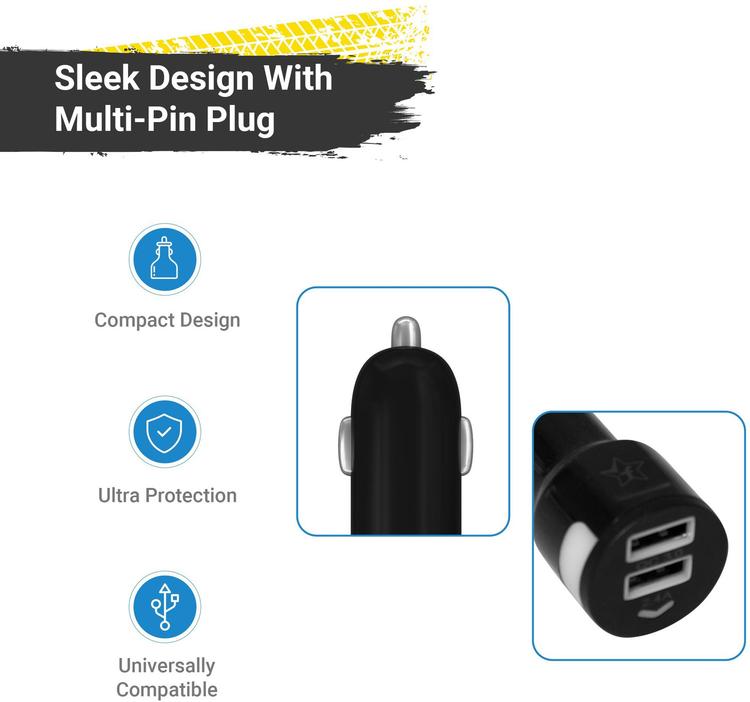 Image of Flipkart SmartBuy 36 W Turbo Car Charger