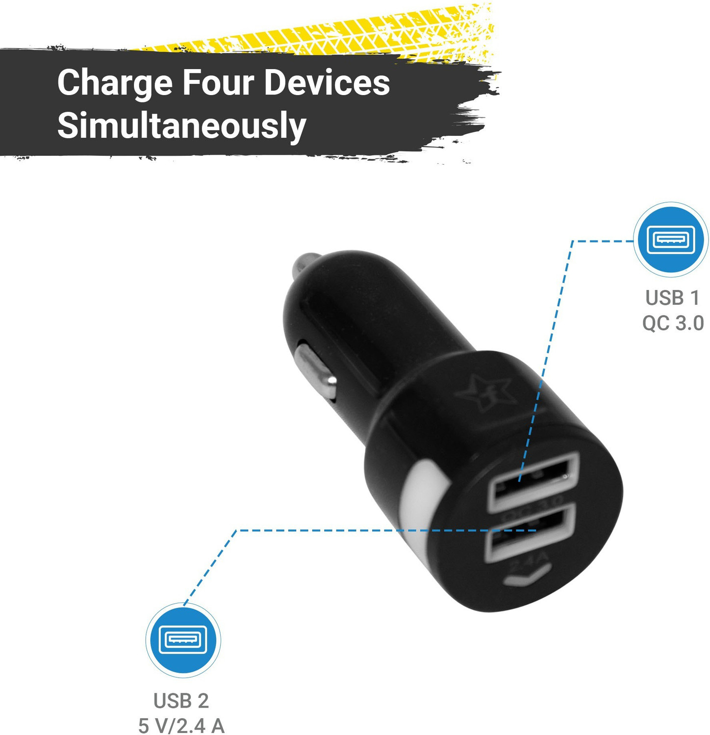 Image of Flipkart SmartBuy 36 W Turbo Car Charger