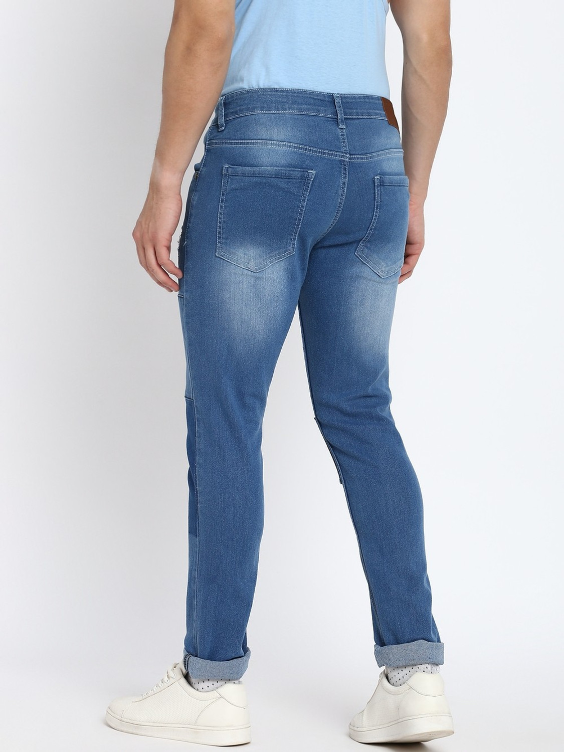 Image of abof by Aditya Birla Slim Men Blue Jeans