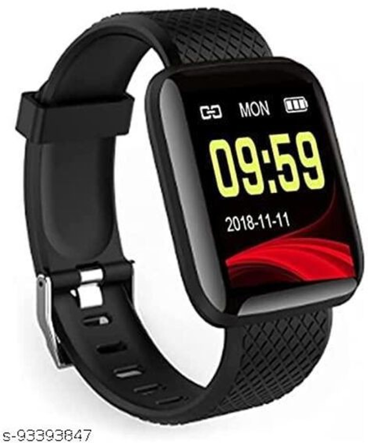 Image of Priyansh ID116 Smartwatch (Black Strap, 1.33)