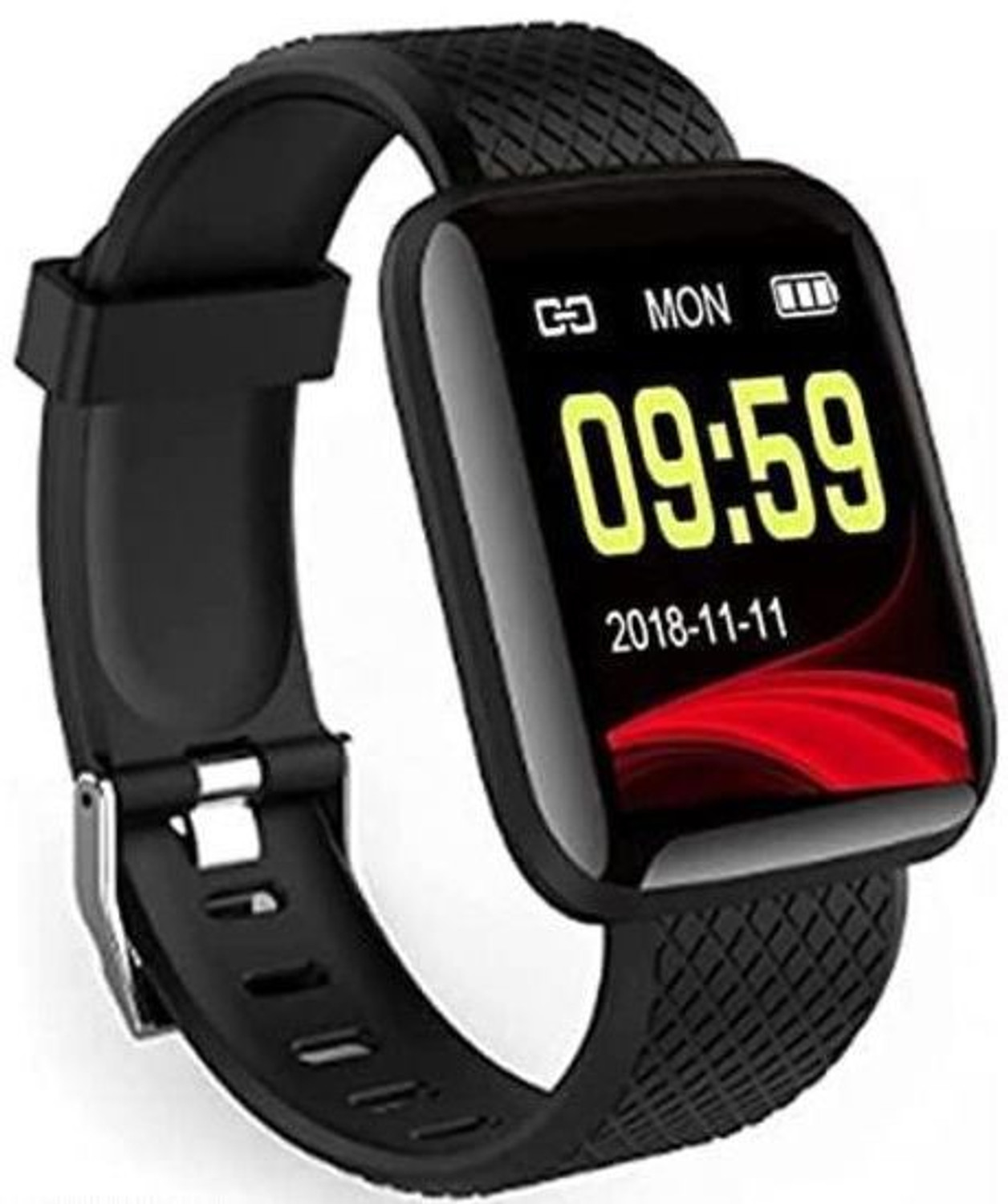 Image of Priyansh ID116 Smartwatch (Black Strap, 1.33)