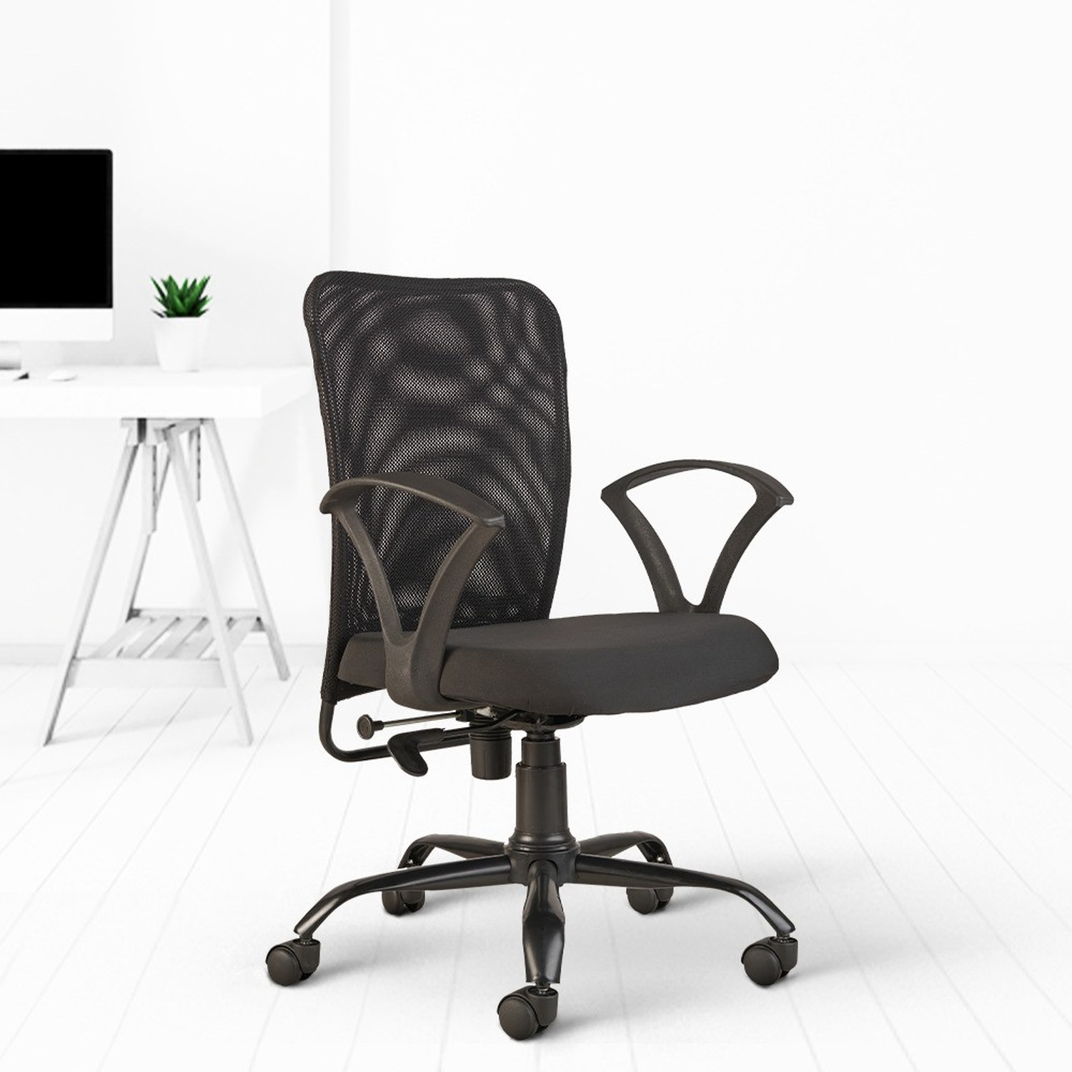 Image of CELLBELL CELLBELL Calisto C83 Mesh Mid-Back Mesh Office Arm Chair Mesh Office Arm Chair