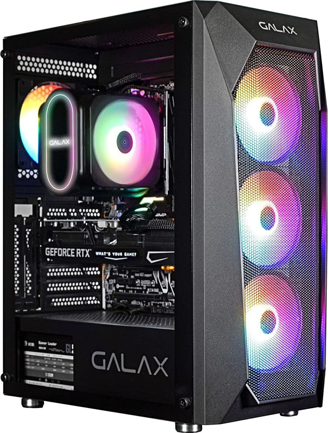 Image of GALAX Revolution-05 Mid Tower Gaming Case with 4 ARGB Fans Mid Tower Cabinet with USB 2.0 and USB 3.0 Ports Compatible with Gaming Console
