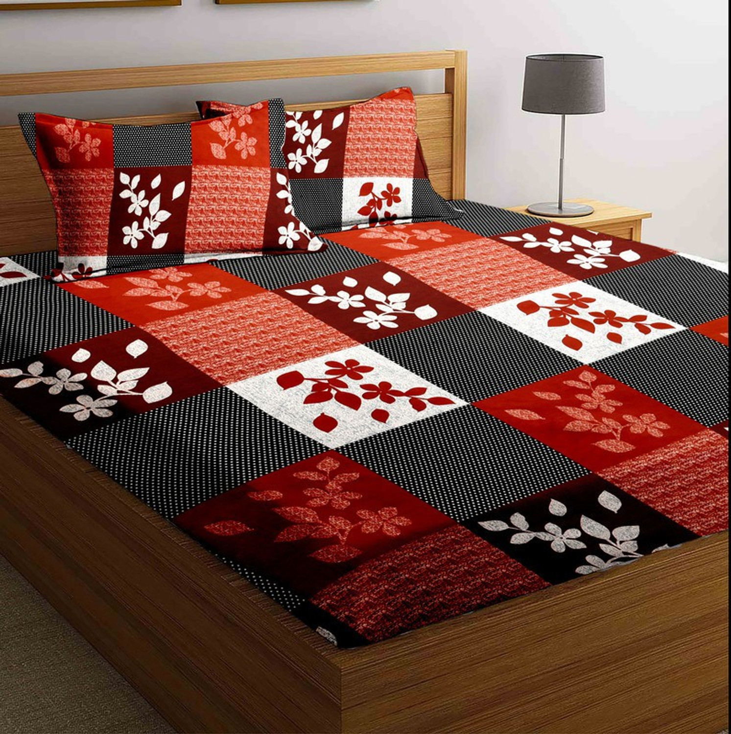 Image of Flipkart SmartBuy Microfiber Double Flat 144 TC Printed Bedsheet
