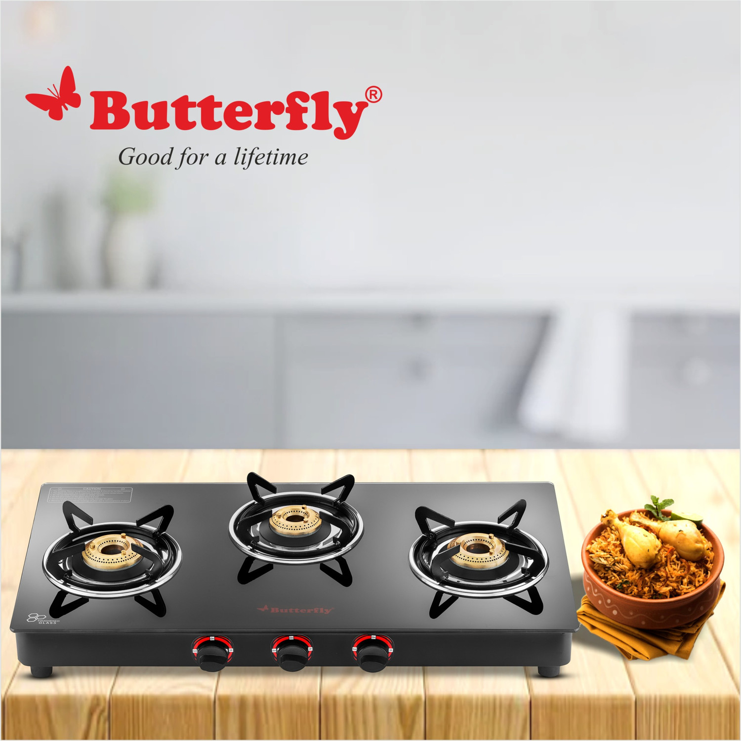 Image of Butterfly Rapid Glass Automatic Gas Stove