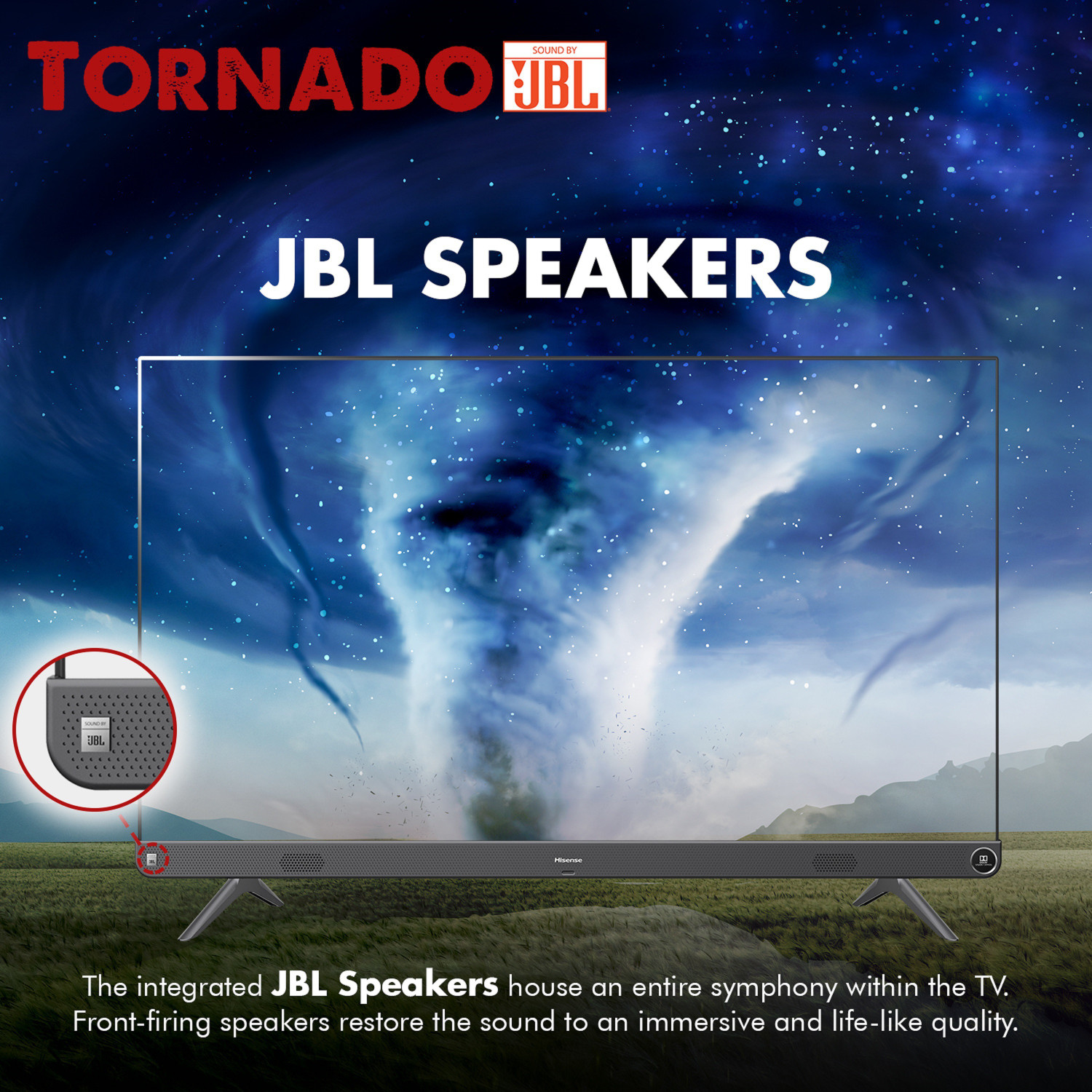 Image of Hisense A73F Series 126 cm (50 inch) Ultra HD (4K) LED Smart Android TV with 102 W JBL Speakers, Dolby Vision and Atmos (50A73F)