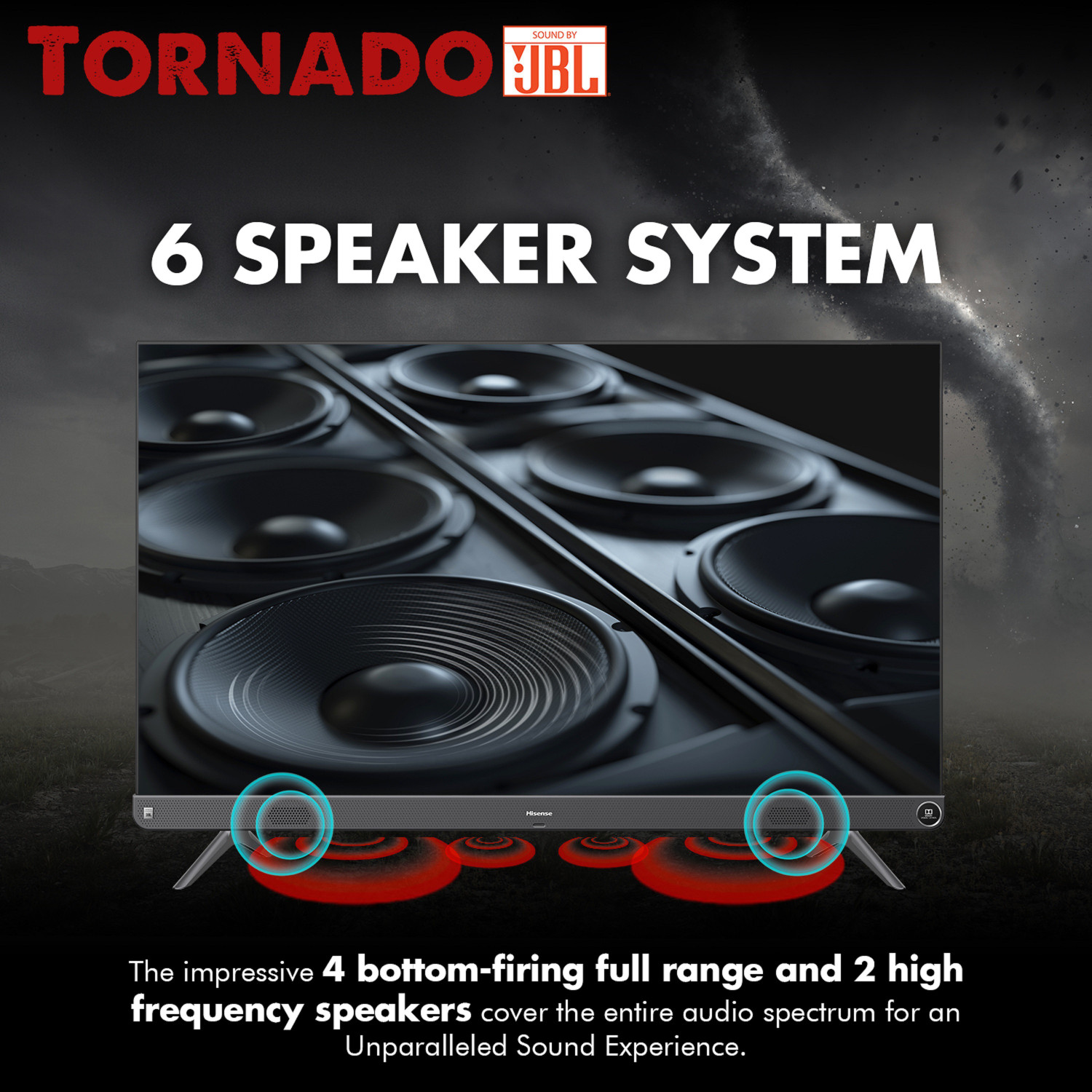 Image of Hisense A73F Series 126 cm (50 inch) Ultra HD (4K) LED Smart Android TV with 102 W JBL Speakers, Dolby Vision and Atmos (50A73F)