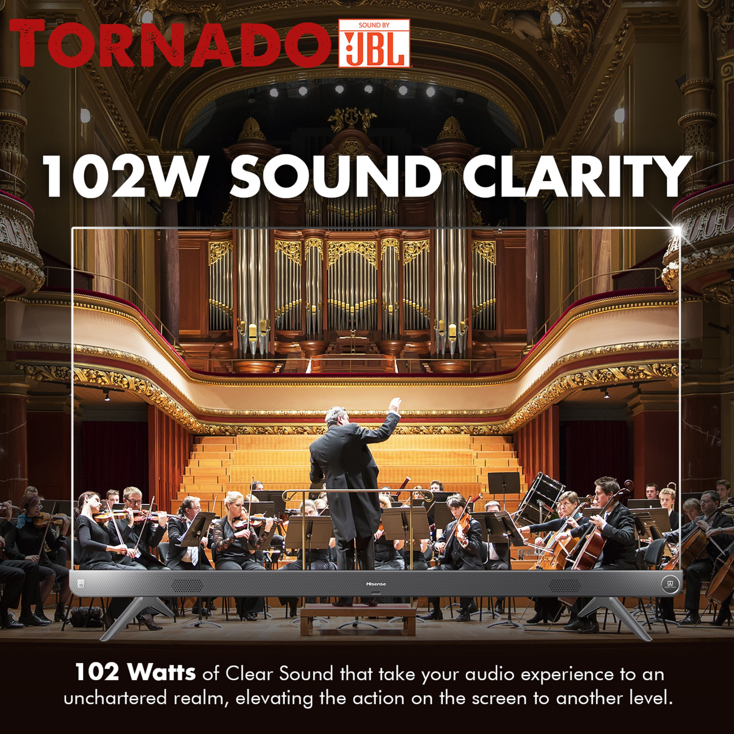 Image of Hisense A73F Series 126 cm (50 inch) Ultra HD (4K) LED Smart Android TV with 102 W JBL Speakers, Dolby Vision and Atmos (50A73F)