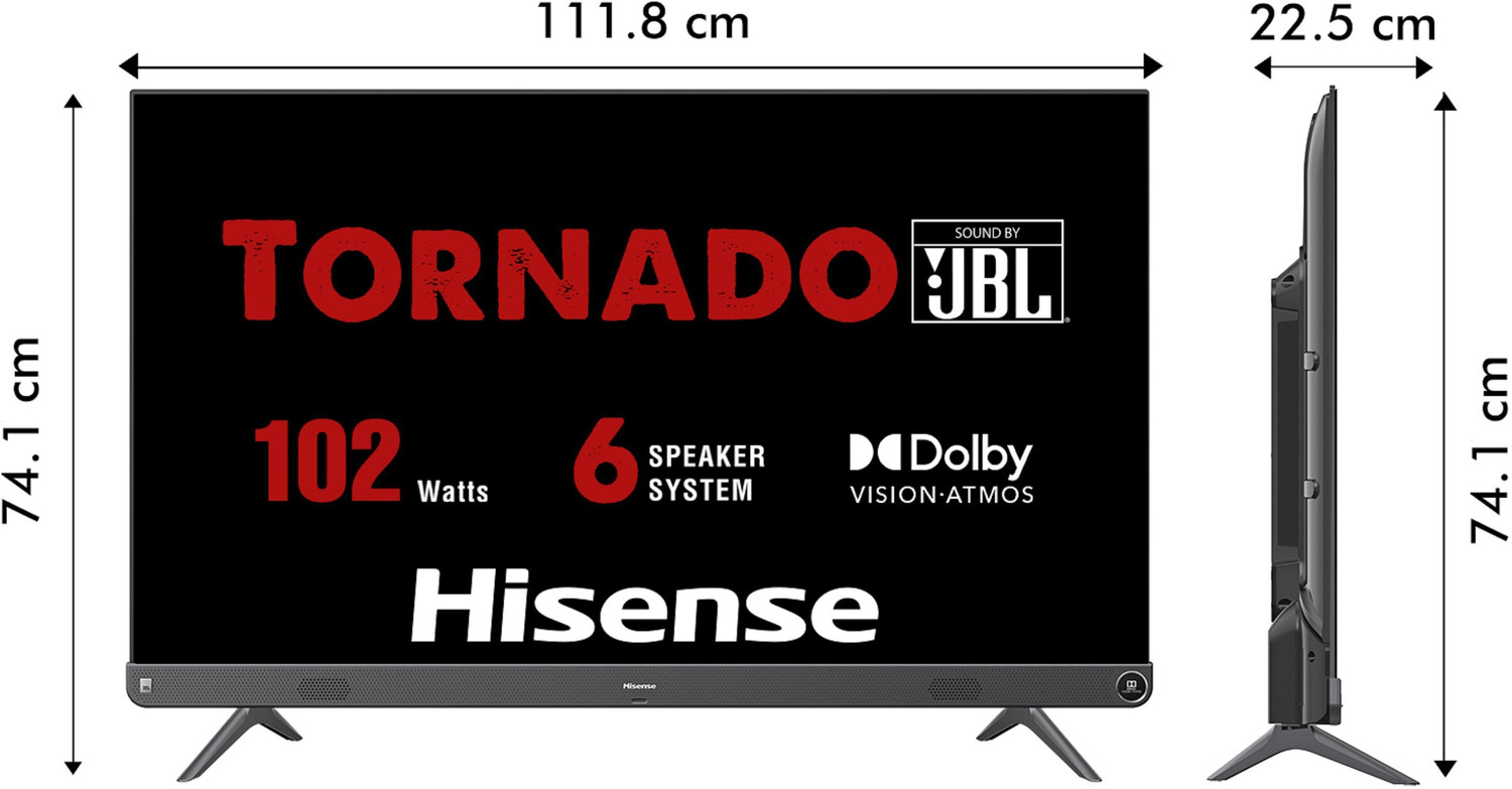 Image of Hisense A73F Series 126 cm (50 inch) Ultra HD (4K) LED Smart Android TV with 102 W JBL Speakers, Dolby Vision and Atmos (50A73F)