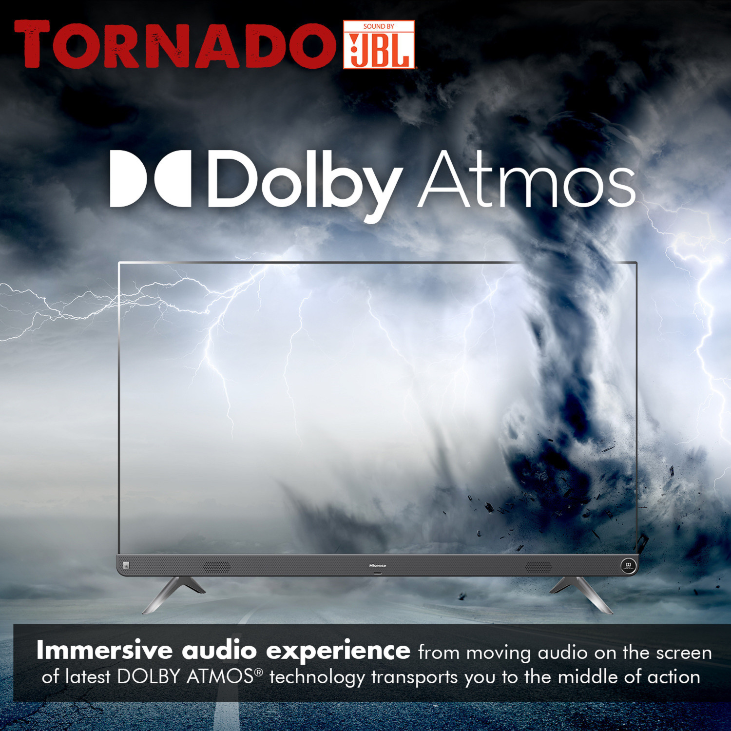 Image of Hisense A73F Series 126 cm (50 inch) Ultra HD (4K) LED Smart Android TV with 102 W JBL Speakers, Dolby Vision and Atmos (50A73F)