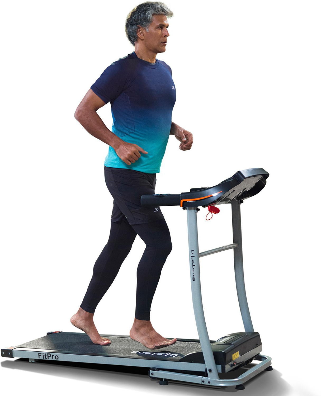 Image of Lifelong Fit Pro 4 hp with Heart Rate Sensor Motorized Treadmill (Max Weight:100 kg)