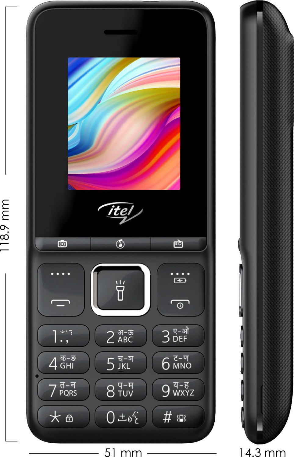 Image of itel It2175 Keypad Mobile|1200 mAh battery|Expandable Storage upto 32GB
