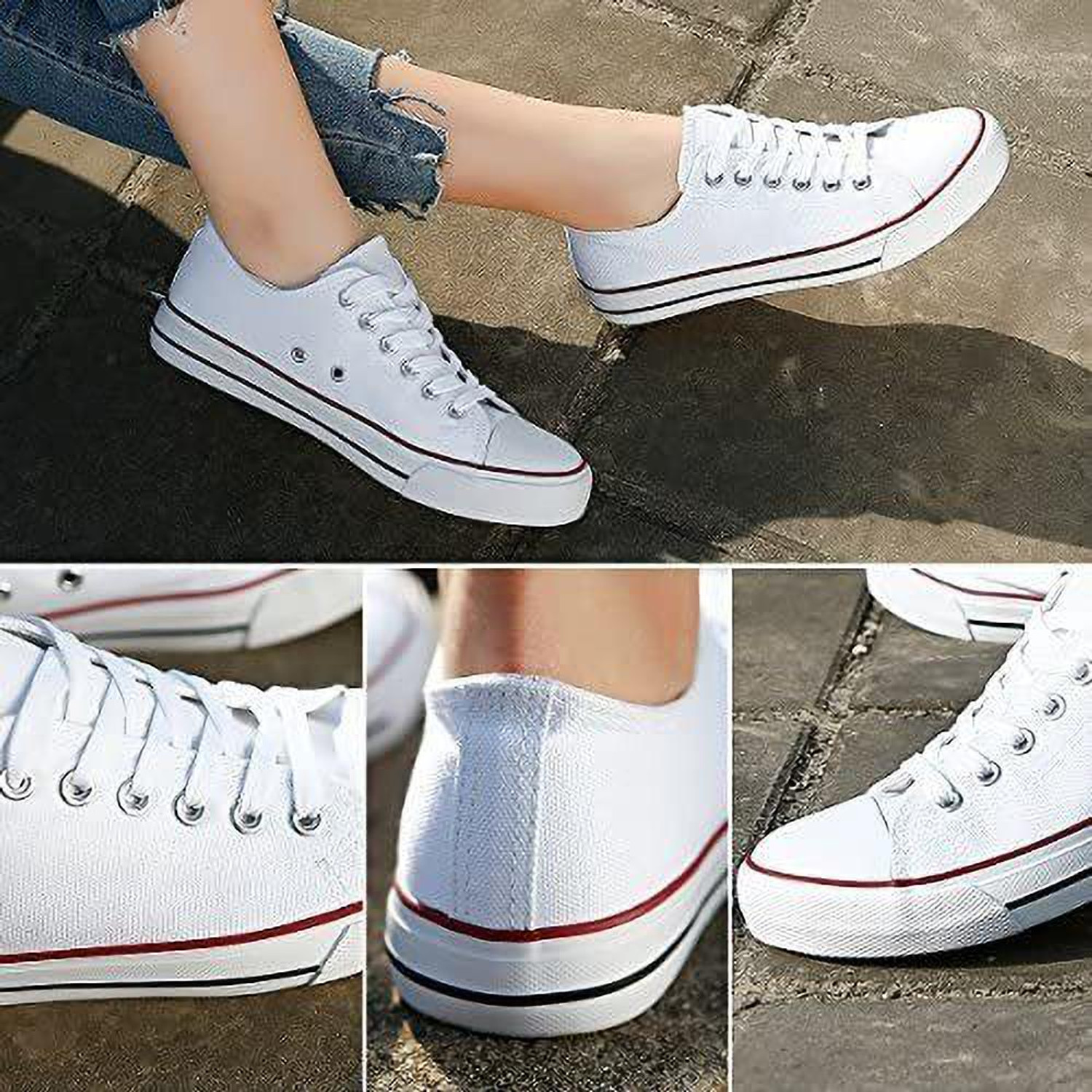 Image of Robbie jones Casual Sneakers Canvas White Shoes For Boys And Men Sneakers For Men