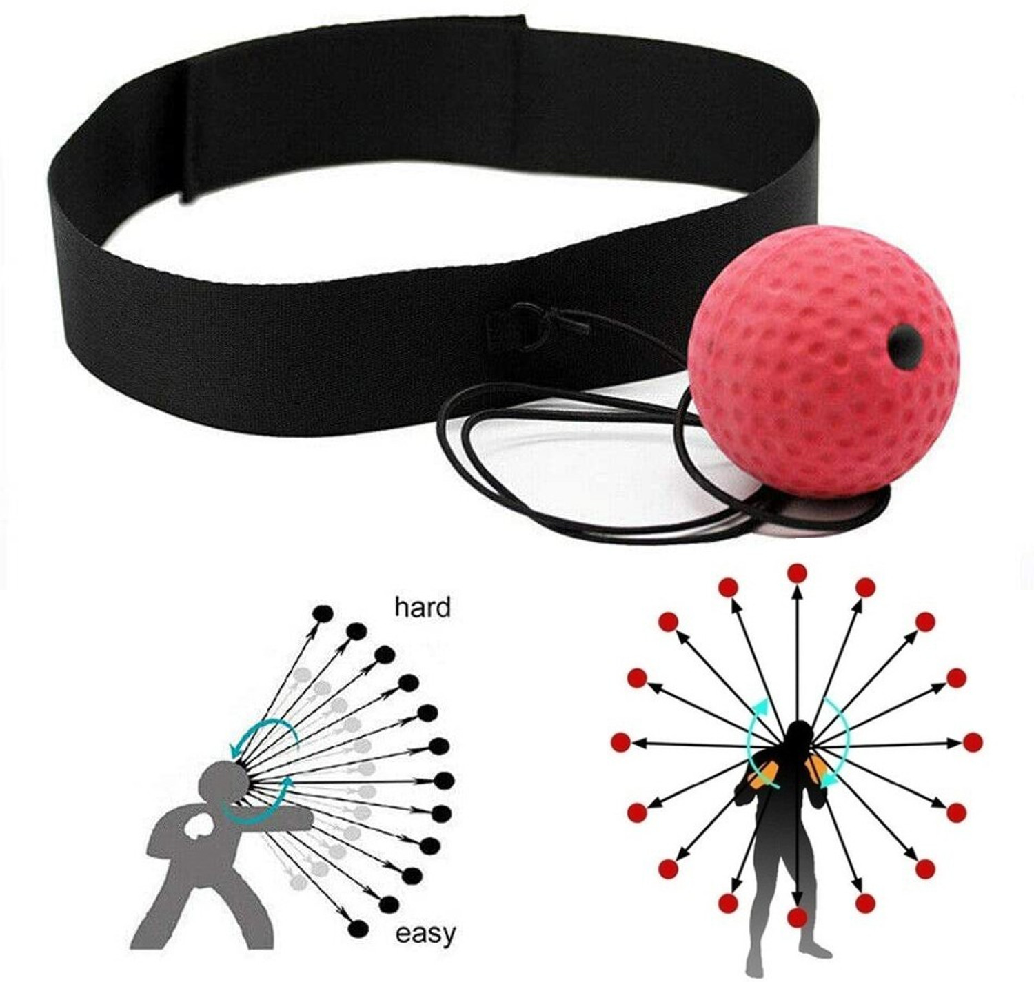 vyzoe Boxing Reflex Ball Set?Boxing Boxing Gear for Kids and Adults Fo