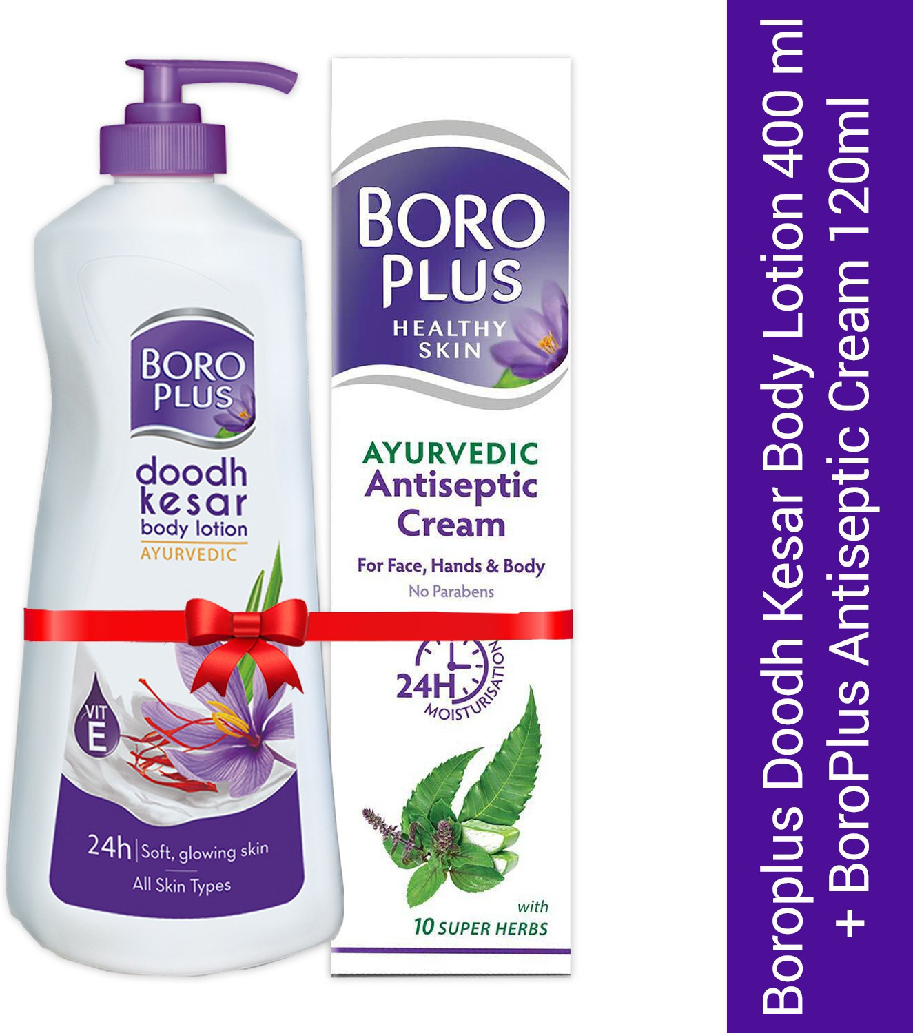 Image of BOROPLUS Doodh Kesar Body Lotion 400 ml + Antiseptic Cream 120ml