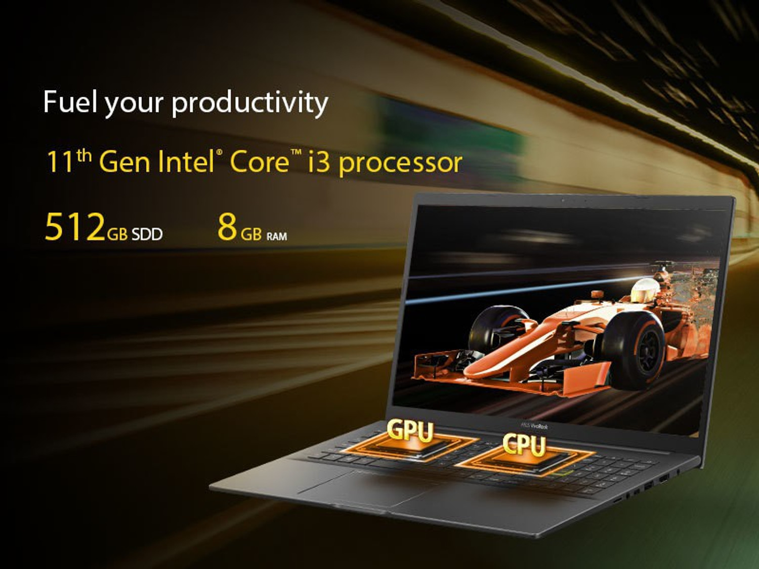 Image of ASUS VivoBook K15 OLED Intel Core i3 11th Gen 1115G4 - (8 GB /512 GB SSD /Windows 11 Home) K513EA-L312WS Thin and Light Laptop