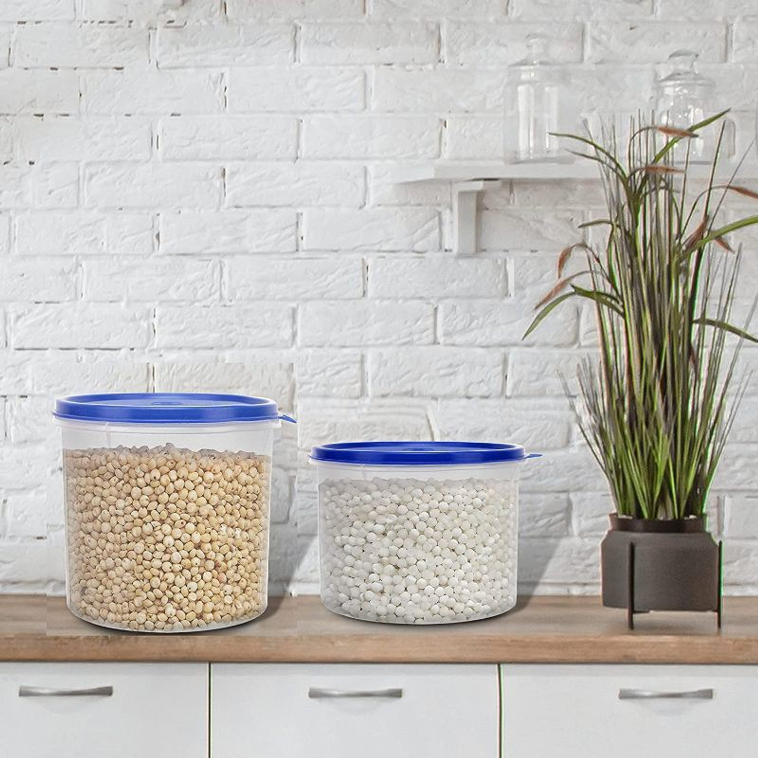 Image of Flipkart SmartBuy Plastic Grocery Container - 2200 ml, 3500 ml