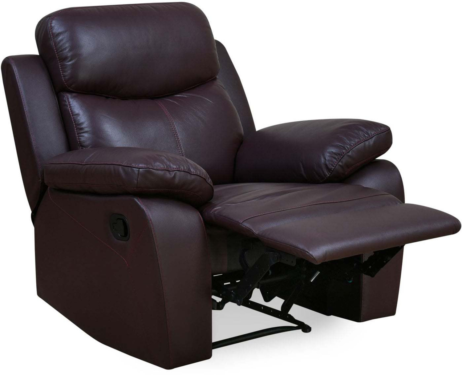 Image of @Home by nilkamal Mandy Leather Manual Recliner