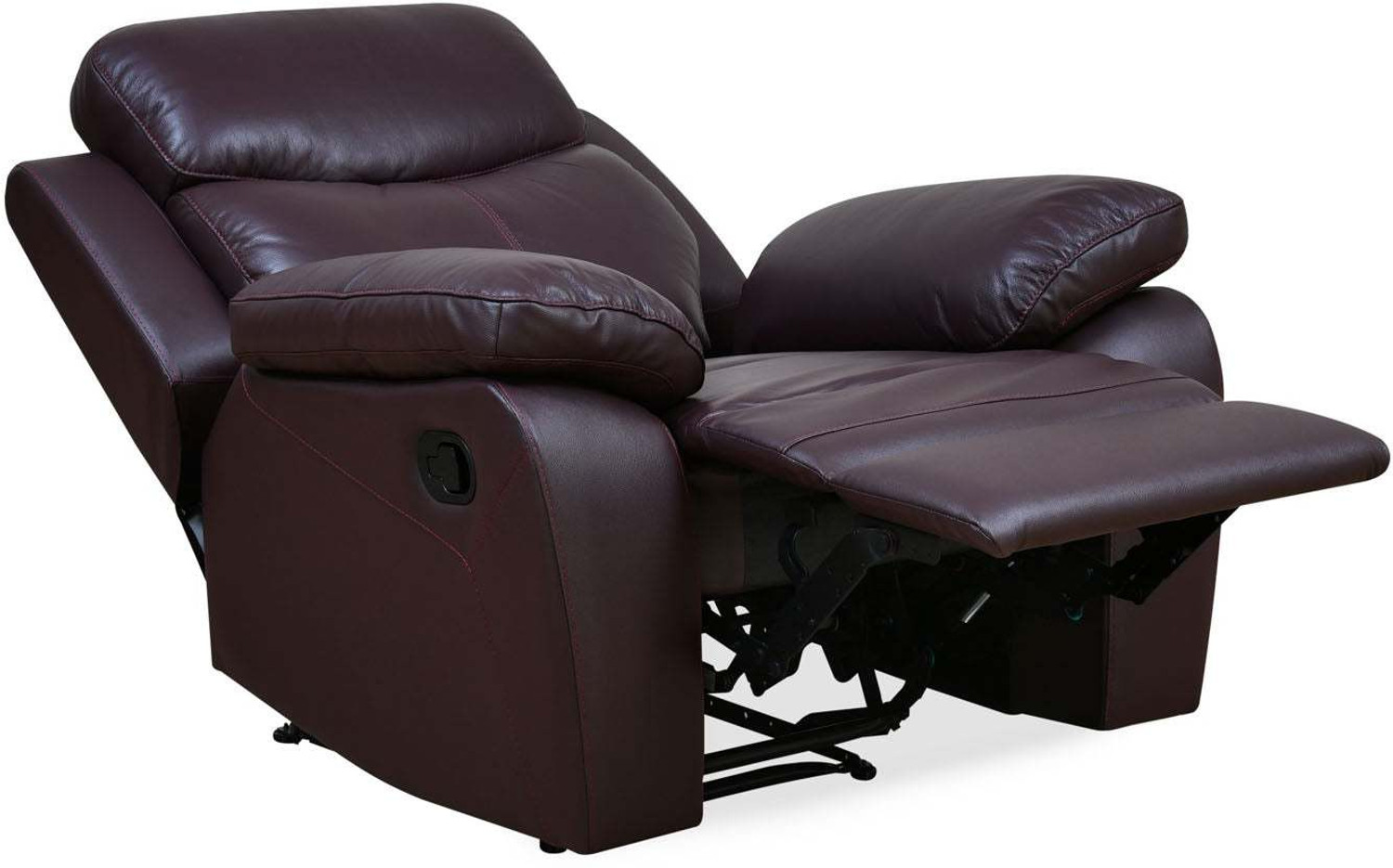 Image of @Home by nilkamal Mandy Leather Manual Recliner