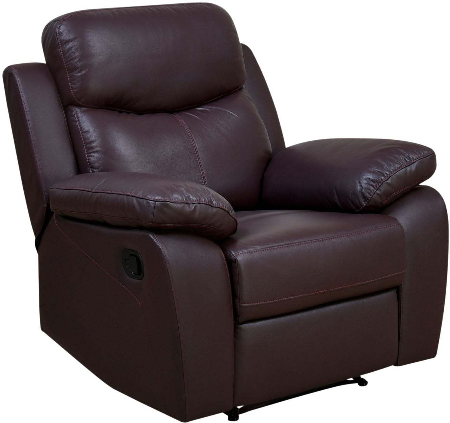 Image of @Home by nilkamal Mandy Leather Manual Recliner