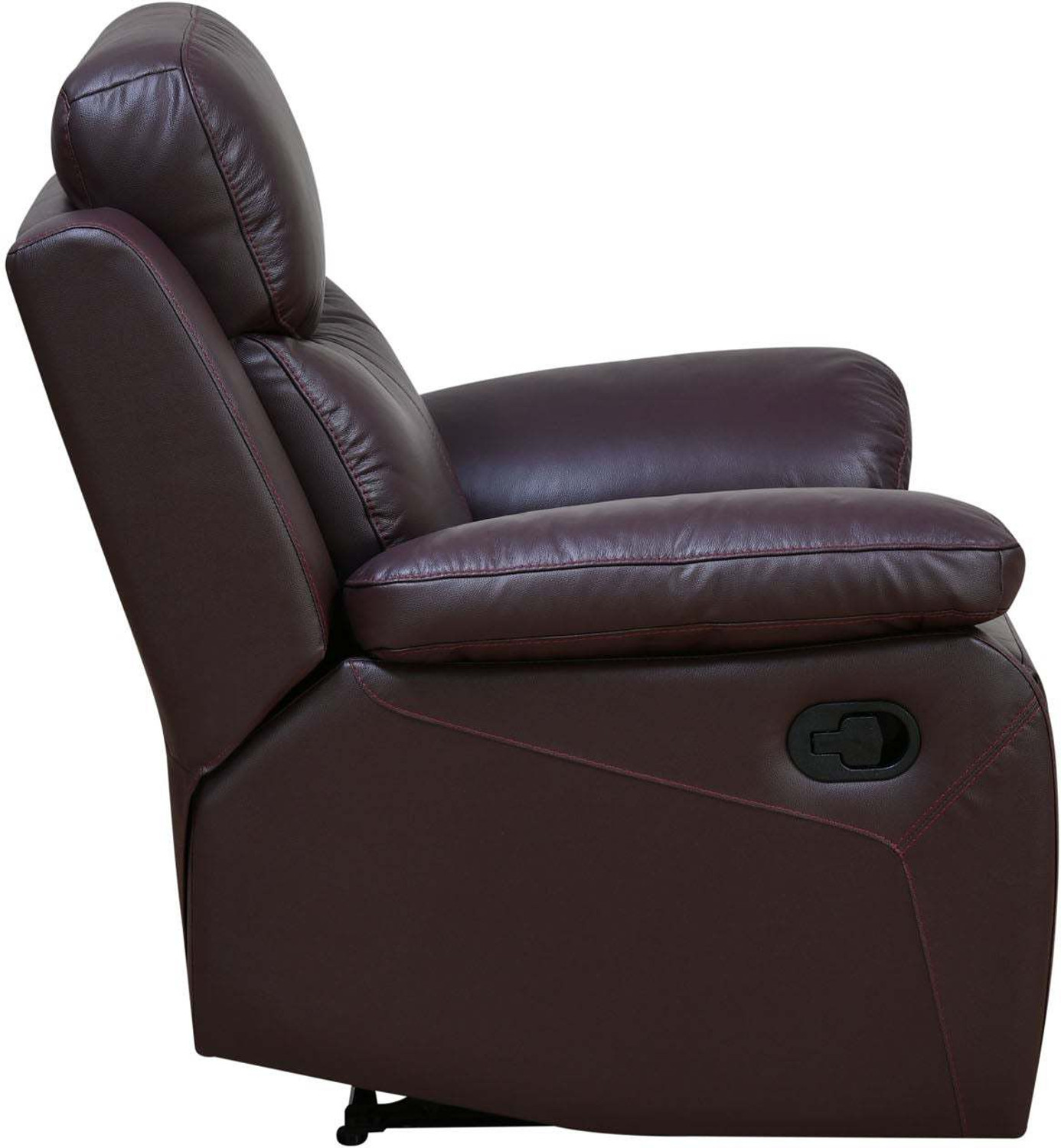 Image of @Home by nilkamal Mandy Leather Manual Recliner