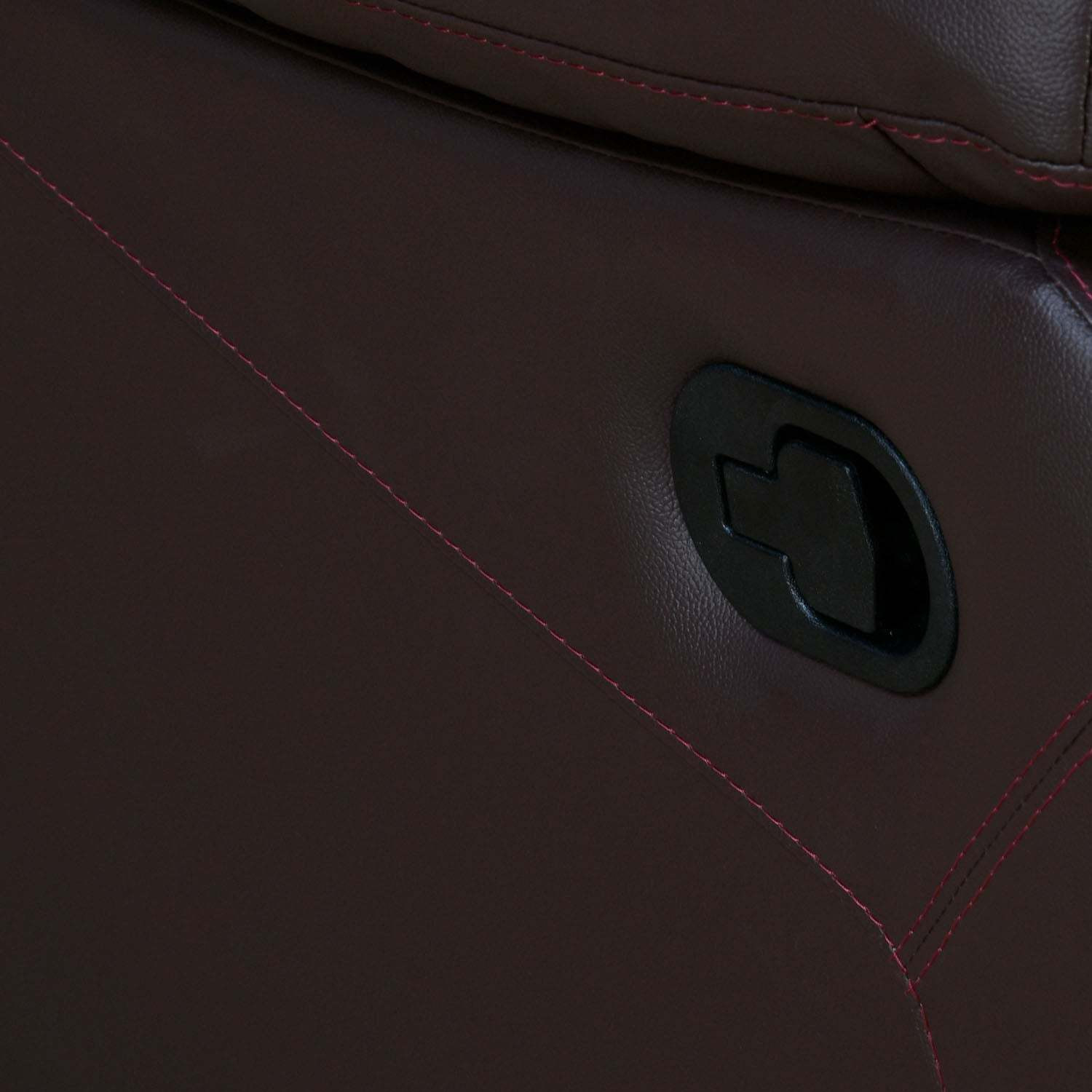 Image of @Home by nilkamal Mandy Leather Manual Recliner