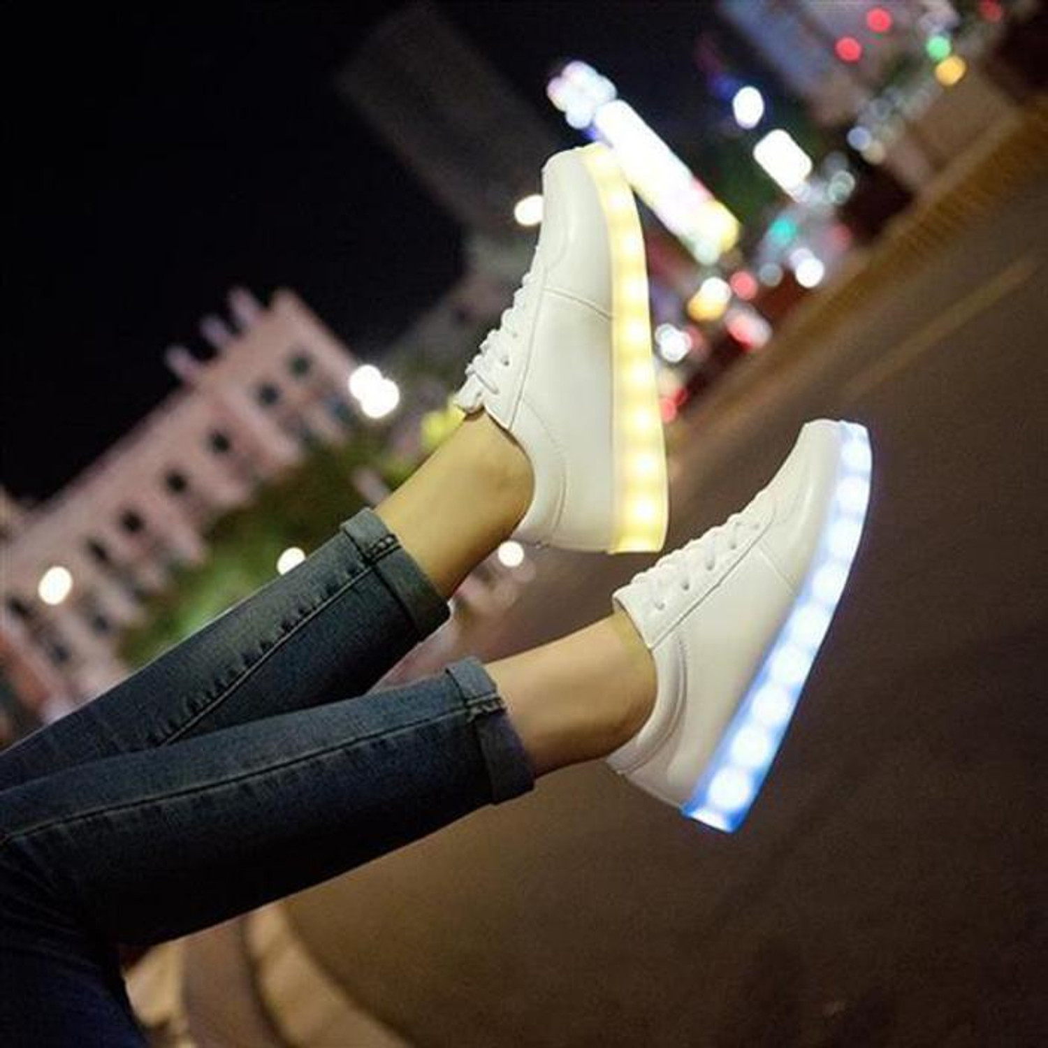 mr shoes LED 003 White imported 7 color light high quality shoes Running Shoes For Men White 6 Price History